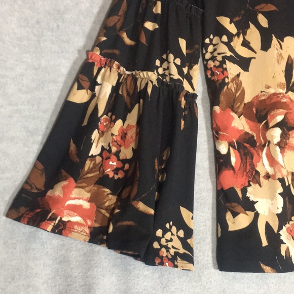 ALTER’D STATE Boho Bohemian Festival Floral Statement Piece Ruffle Bell Sleeves - Picture 8 of 16